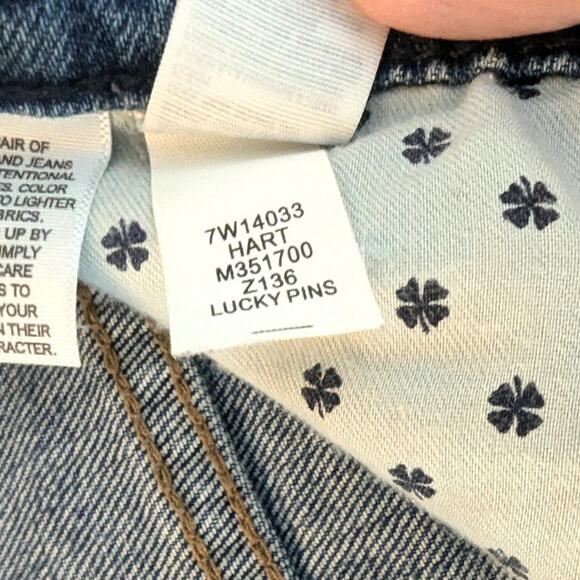 Lucky Brand Wide Leg Medium Wash Ankle High Rise Button Seam Front Jeans Size 27 - Picture 6 of 8